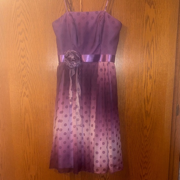 alexia couture Dresses & Skirts - Purple ombré polka dot dress with detachable straps